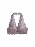 Kira Halter Push-Up Bra, Petites, Deep-Plunge, Lace, Bralette