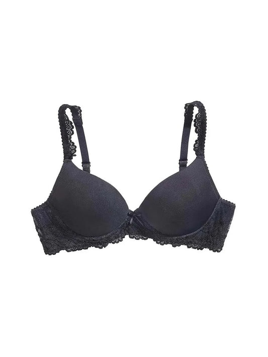 Yvonne Black Bra, Smooth Cup, Petite, Light Push-Up, T-Shirt Bra