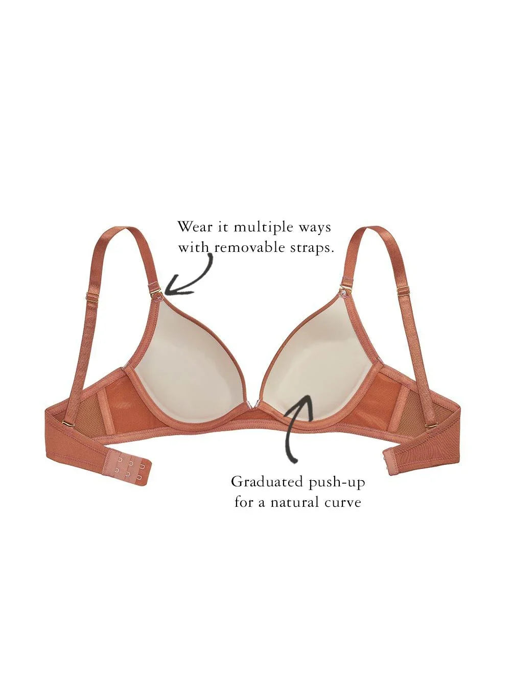 Lenna Demi-Cup Bra, Petite, Molded Cup, Contoured Padding, T-Shirt Bra