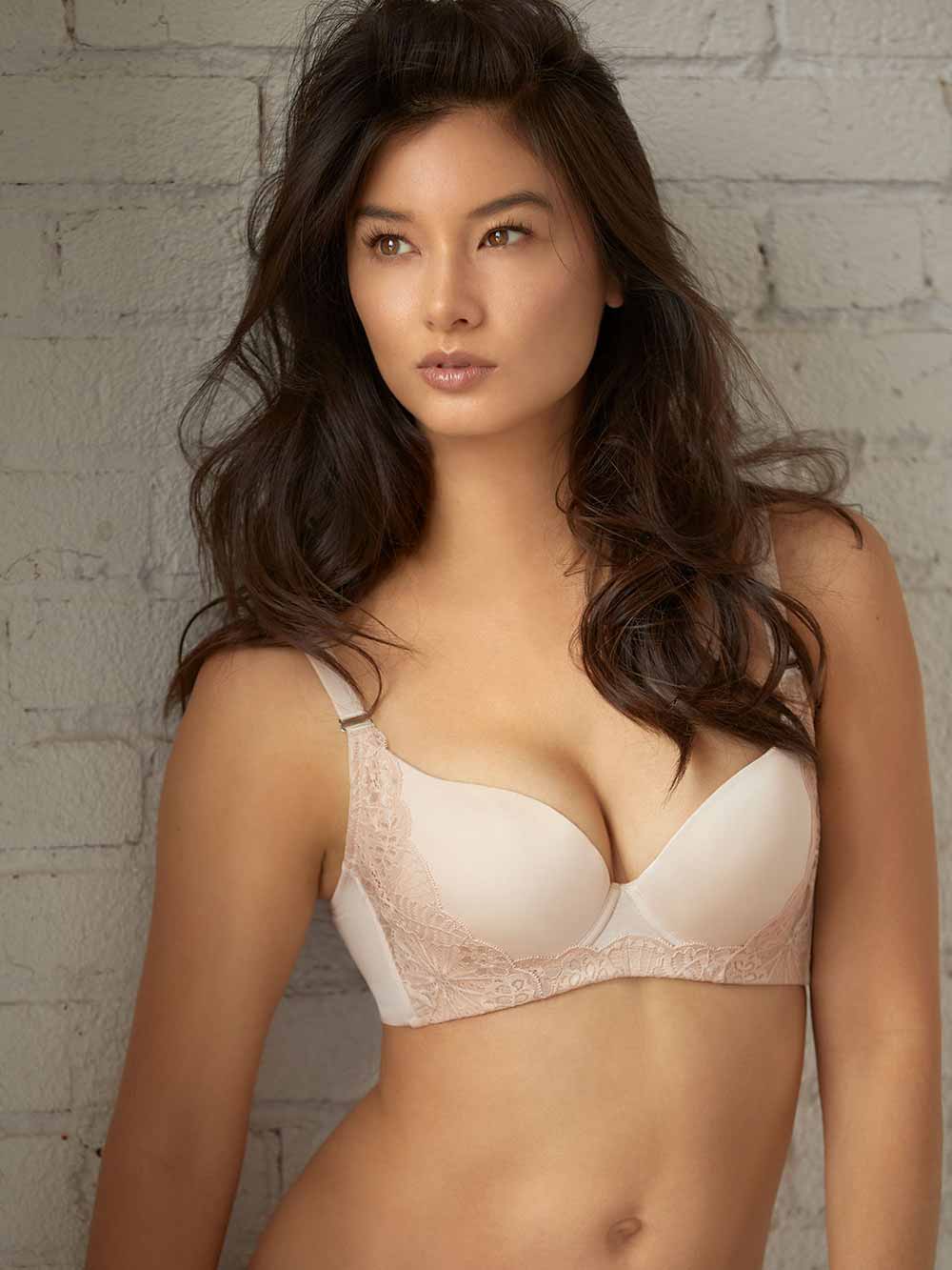 Abigail Contoured Bra, Petite, Smooth Cup, Push-Up Cups, Wide Band
