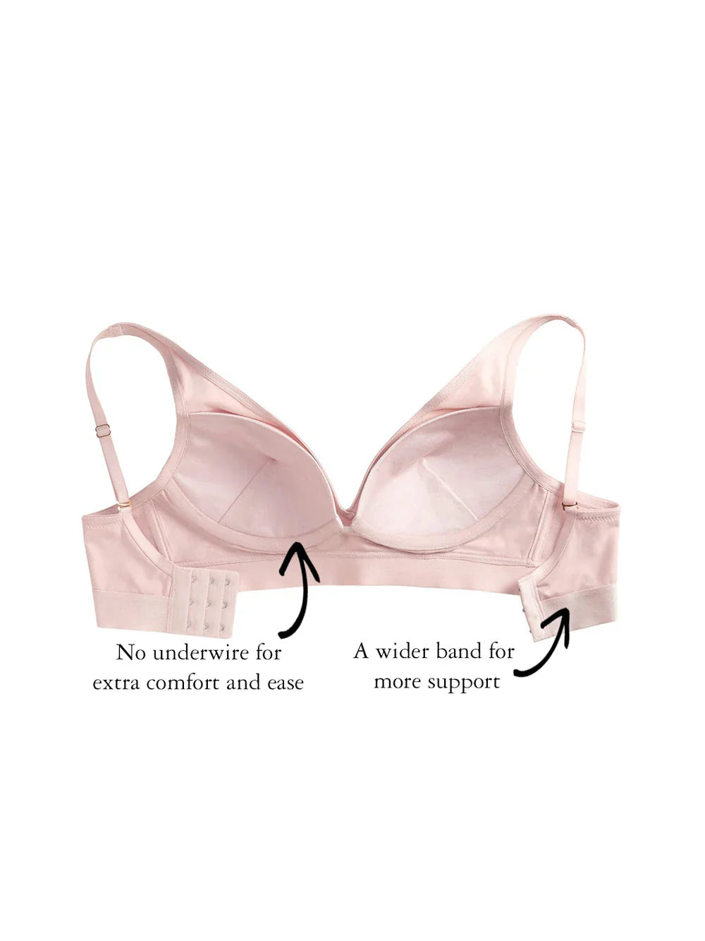 Jamie Wire-Free Bra, Petite, Light Push-Up, Deep-Plunge, AA Cups