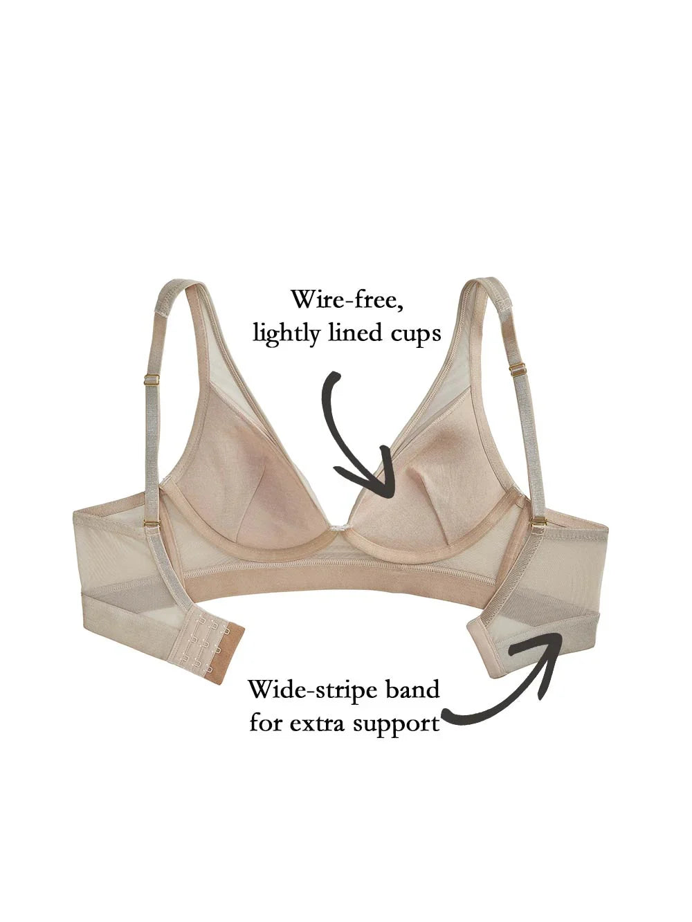 Taylor Wire-free Bra, Petite, Lightly Lined, Wide Band, Bralette