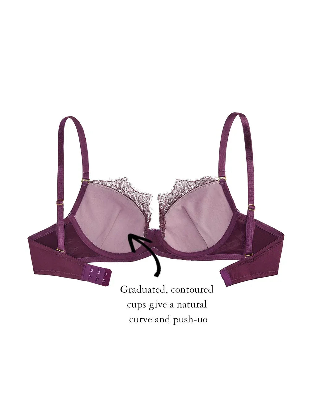 Teresa Lace Bra, Petite, Push-up, Demi-Cup, Small Sizes