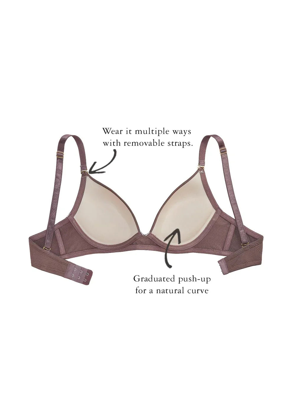 Lenna Demi-Cup Bra, Petite, Molded Cup, Contoured Padding, T-Shirt Bra