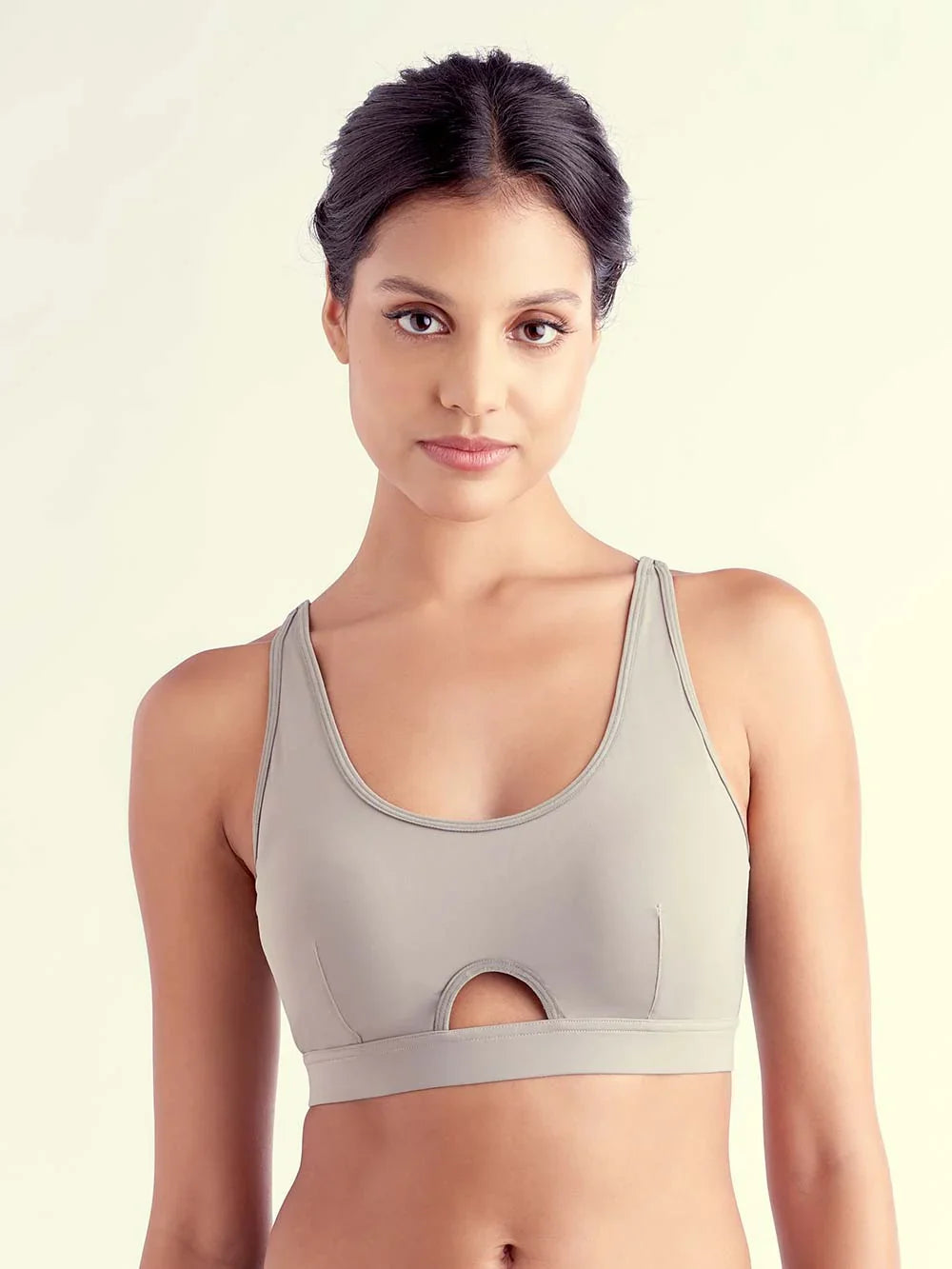 Adah Wire-free Bra, Petite, Contoured, Push-up, Racerback Sports Bra